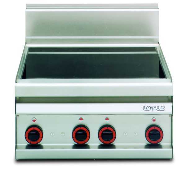 PIANO COTTURA VETROCERAMICA TRIFASE  4 piastre - Vetro: cm. 56x52