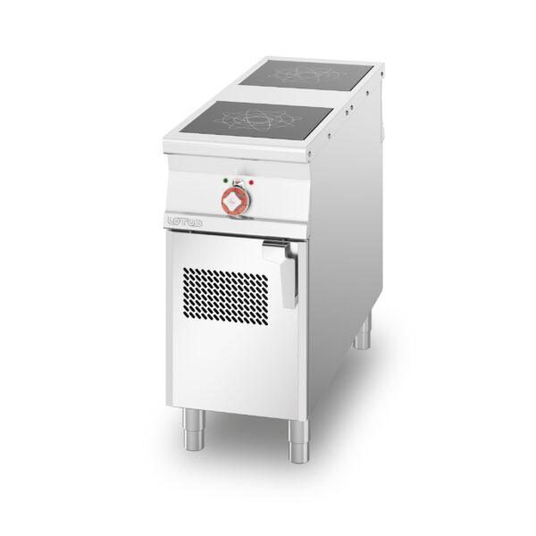 PIANO COTTURA INDUZIONE PASSANTE 2 zone - 2 vetri cm.35x35 (inclusa 1 testata chiusura piano mod.TPA-11)