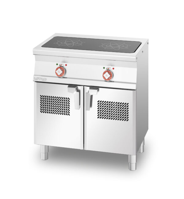 PIANO COTTURA INDUZIONE 2 zone - Vetro cm.77x35 (inclusa 1 testata chiusura piano mod.TPA-55)