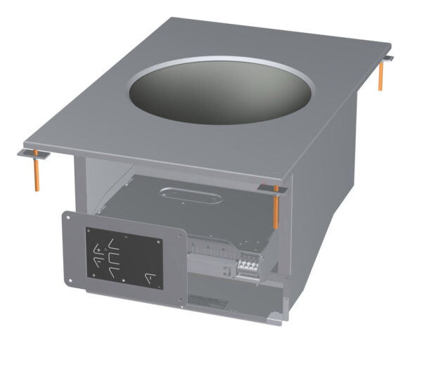 PIANO COTTURA INDUZIONE TRIFASE "WOK" -  N. 1 zona - Vetro Ø 30 cm. (non posizionare su forni o cassettiere) - comandi digitali