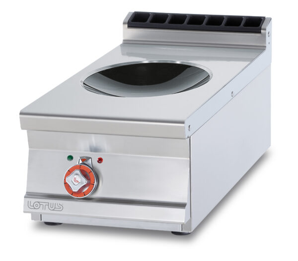 PIANO COTTURA INDUZIONE TRIFASE "WOK" -  N. 1 zona - Vetro Ø 30 cm. (non posizionare su forni o cassettiere) (inclusa 1 testata chiusura piano mod.TPA-9)