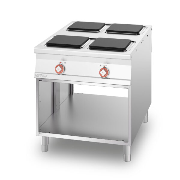 PIANO COTTURA ELETTRICO PASSANTE SU MOBILE A GIORNO - N. 4 piastre quadre (inclusa 1 testata chiusura piano mod.TPA-11)