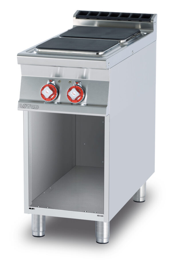 PIANO COTTURA TRIFASE SU MOBILE A GIORNO - N. 2 piastre quadre (inclusa 1 testata chiusura piano mod.TPA-9)