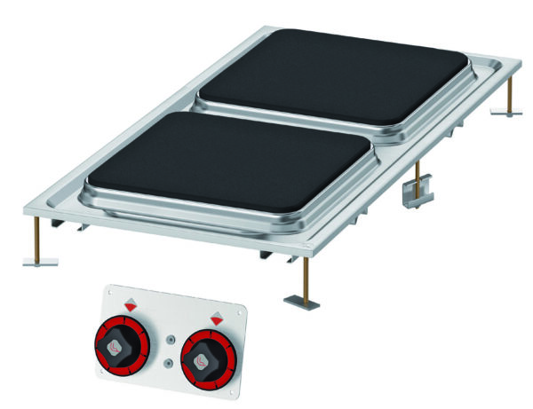 PIANO COTTURA TRIFASE - N. 2 piastre quadre