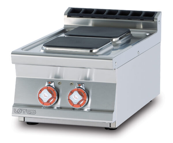 PIANO COTTURA TRIFASE - N. 2 piastre quadre (inclusa 1 testata chiusura piano mod.TPA-7)