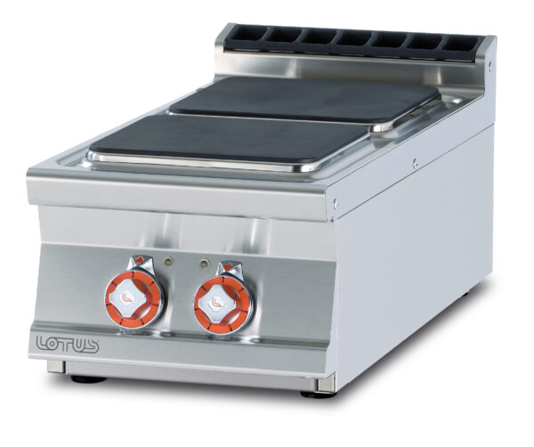 PIANO COTTURA TRIFASE - N. 2 piastre quadre (inclusa 1 testata chiusura piano mod.TPA-9)