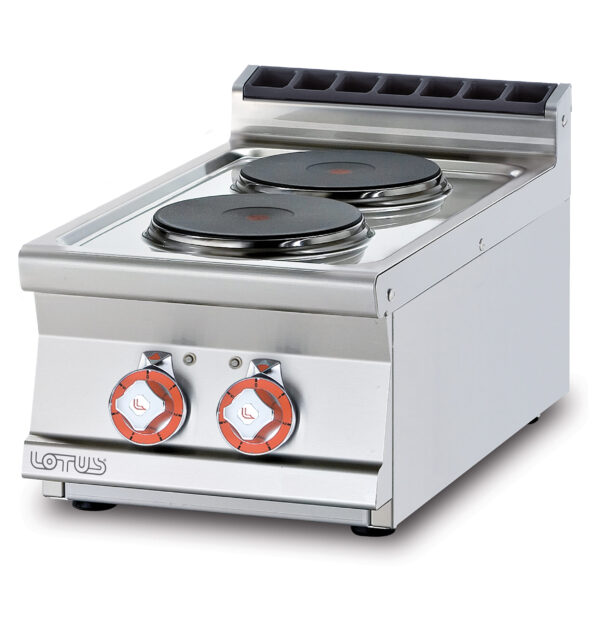 PIANO COTTURA TRIFASE - N. 2 piastre (inclusa 1 testata chiusura piano mod.TPA-7)