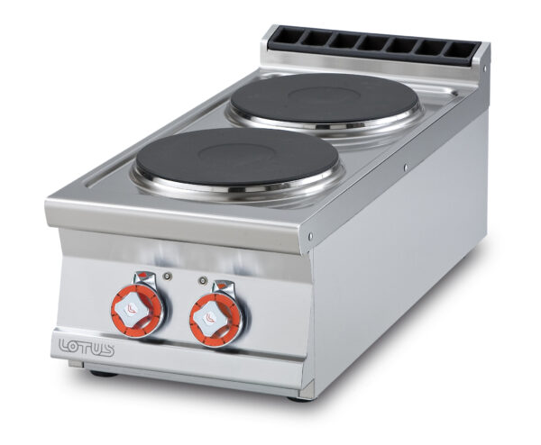 PIANO COTTURA TRIFASE N. 2 piastre (inclusa 1 testata chiusura piano mod.TPA-9)