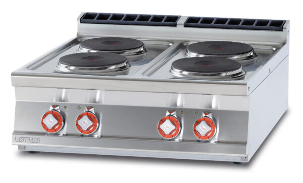 PIANO COTTURA TRIFASE N. 4 piastre (inclusa 1 testata chiusura piano mod.TPA-9)