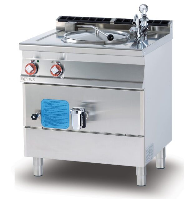 PENTOLA INDIRETTA ELETTRICA LT. 50 Vasca Ø cm. 40x45h - carico automatico intercapedine (inclusa 1 testata chiusura piano mod.TPA-7)