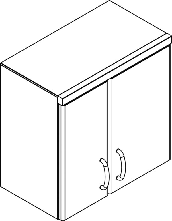 PENSILE CON PORTE, GUARNIZIONE E RIPIANO INTERMEDIO