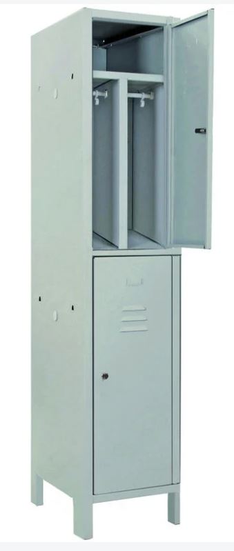 Multispogliatoio metallo Monoblocco SPORCO PULITO 2 posti SLIM - Maniglia lucchettabile (escluso lucchetto)