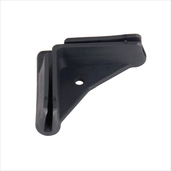 Piedino in polietilene nero per montante 40x40 a bulloni