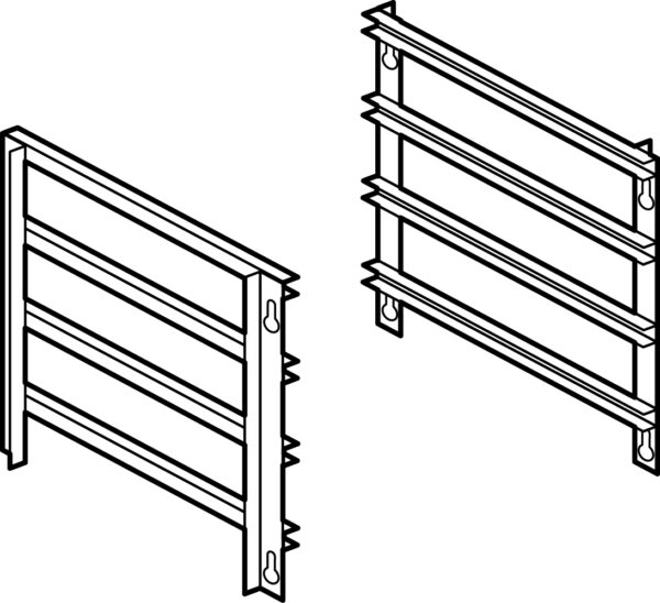 PORTATEGLIE VANO 400/600 (GN-1/1) 4 ripiani int. 9 cm.