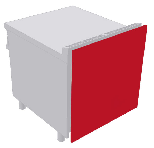 SOVRAPPREZZO schiena posteriore a vista serie 60/70/90 verniciata RAL3000 OPACO "ROSSO FUOCO"