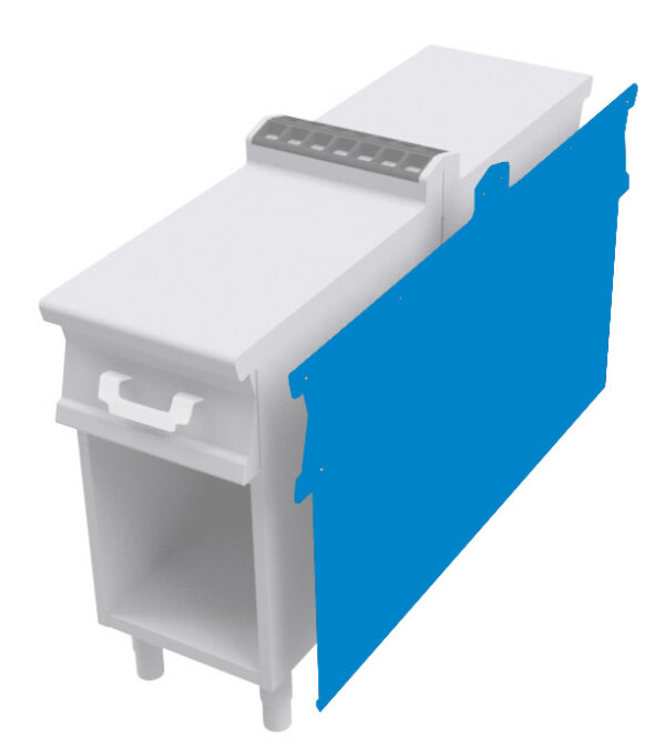 SOVRAPPREZZO testata 2 lati serie 60/70/90 verniciata RAL5015 OPACO "BLU CIELO"