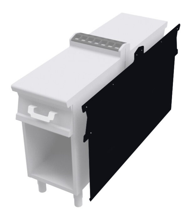 SOVRAPPREZZO testata 2 lati serie 60/70/90 verniciata RAL9005 OPACO "NERO INTENSO"