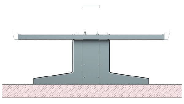 STRUTTURA SBALZO 2 LATI SERIE 70T, 2 piedi autoportanti