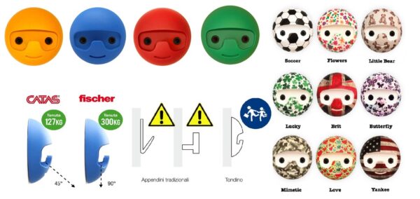 Gancio A Parete Colori Subliminali