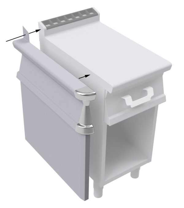 TESTATA TAMBURATA 1 LATO SERIE 90 SINISTRA, con stesso profilo linea frontale