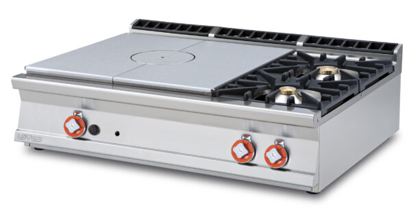 TUTTA PIASTRA + 2 FUOCHI Piastra cm. 79x73 (inclusa 1 testata chiusura piano mod.TPC-9)