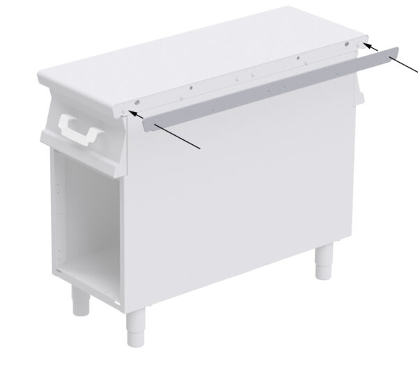 TESTATA CHIUSURA PIANO 2 LATI NON PER FUOCHI GAS (in dotazione 1 pezzo per apparecchio)