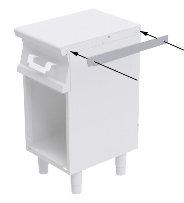 TESTATA CHIUSURA PIANO 1 LATO NON PER FUOCHI GAS (in dotazione 1 pezzo per apparecchio)