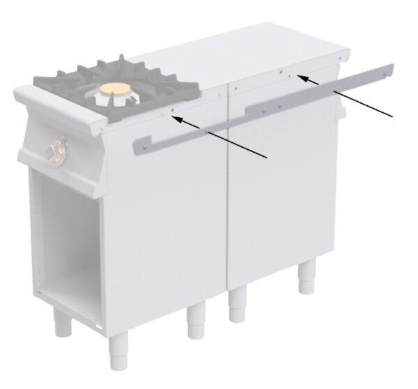 TESTATA CHIUSURA PIANO 2 LATI PER FUOCHI GAS DA 1 LATO