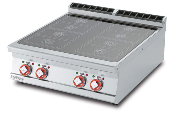 TUTTOPIANO INDUZIONE TRIFASE - Vetro cm.75x77 (non posizionare su forni o cassettiere) (inclusa 1 testata chiusura piano mod.TPA-9)