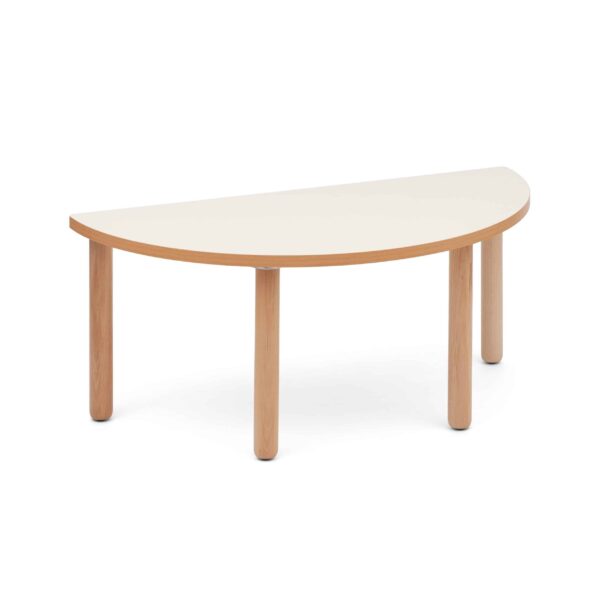 Banco Semicerchio Gambe In Massello Di Faggio Diam.60