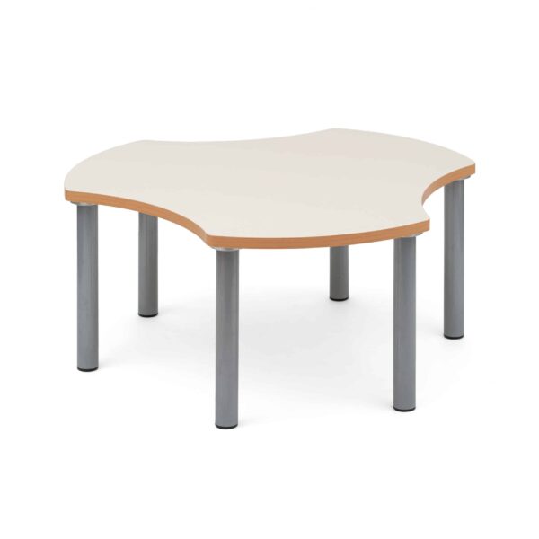 Banco Onda Esatondo Gambe In Metallo Tubo 60