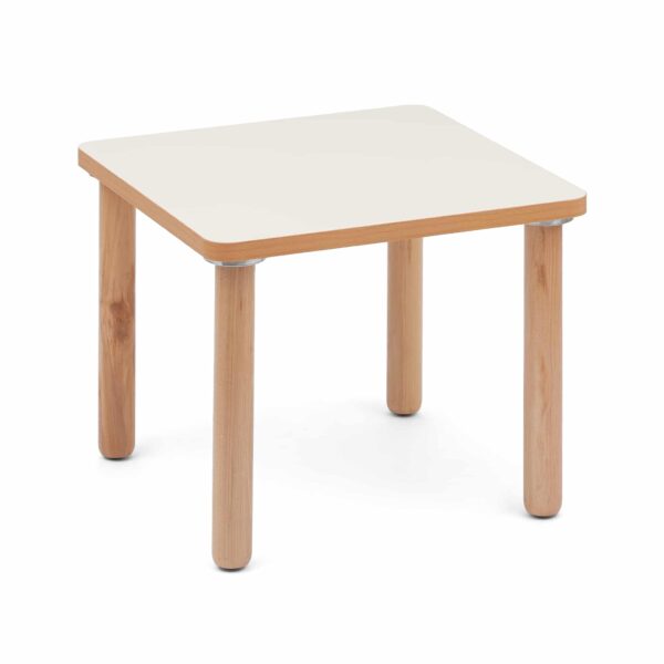 Banco Quadrato Gambe in massello di faggio Diam. 60