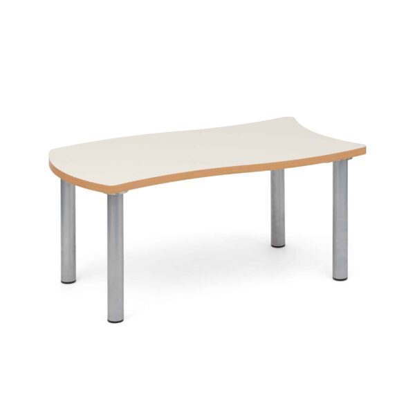 Banco Onda Rettangolare Gambe In Metallo  Tubo 60