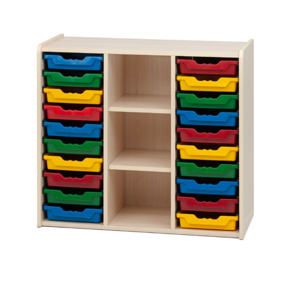 Mobile Tre Vani Con Vano Centrale A Giorno E 2 Vani Con 10+10 Vaschette